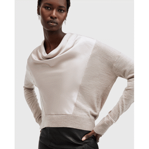 AllSaints Myra Cowl Neck Merino Wool Jumper